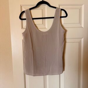 Everlane silk light taupe scoop tank